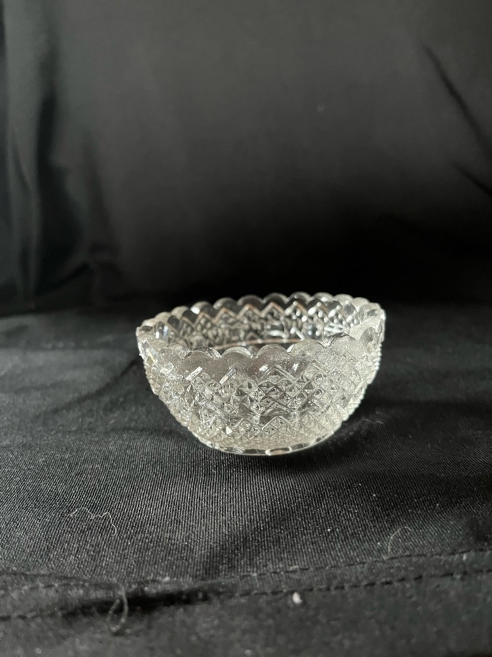 Clear pressed glass possible Fairly lamp base